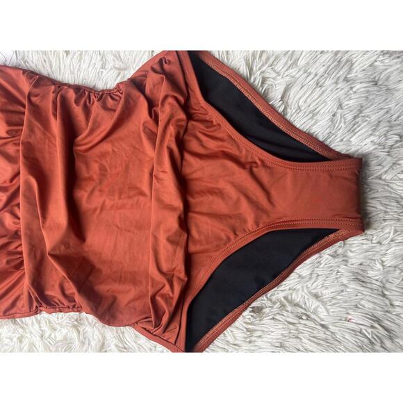 DKNY Plunge Neck Ruffle One-Piece Bikini - Picture 6 of 8